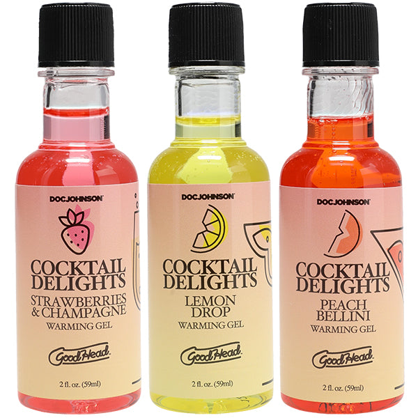 "Goodhead Cocktail Delights Peach Bellini, Strawberries Champagne, and Lemon Drop 3 Pack 2 Oz. DJ1363-60-BX"