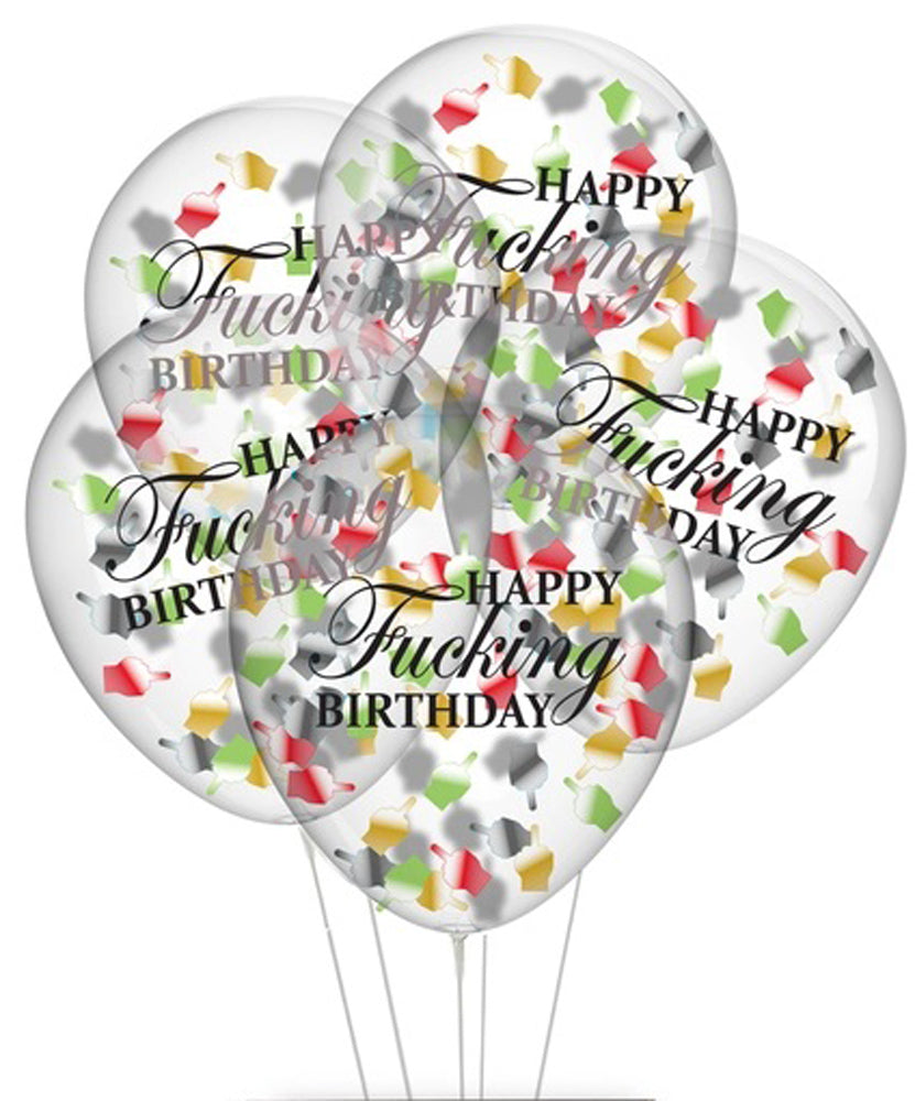 "Happy Fucking Birthday Confetti Balloons LG-CP1052"