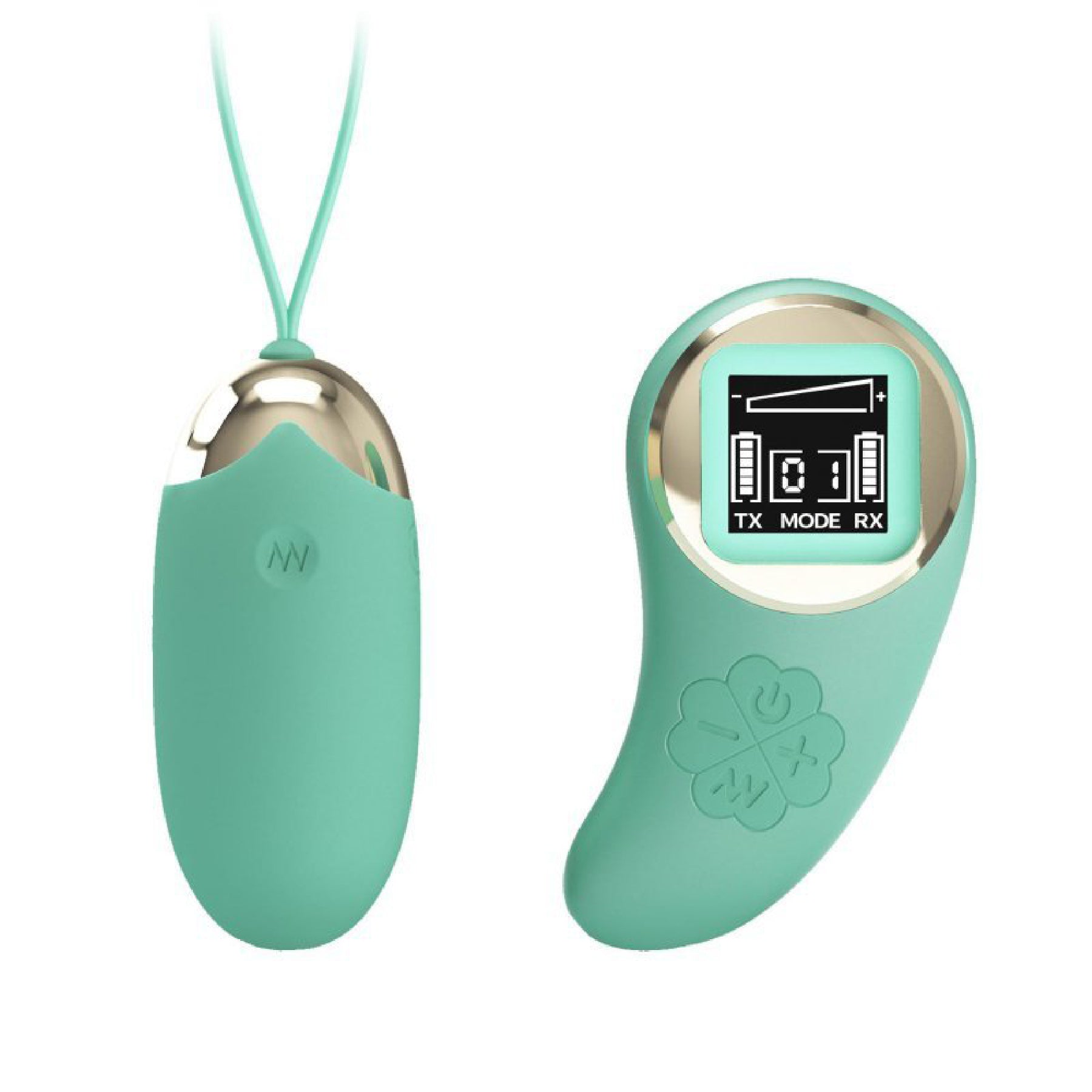 "Mina Vibrating Remote Control Egg - Turquoise BI-014362WLED1"