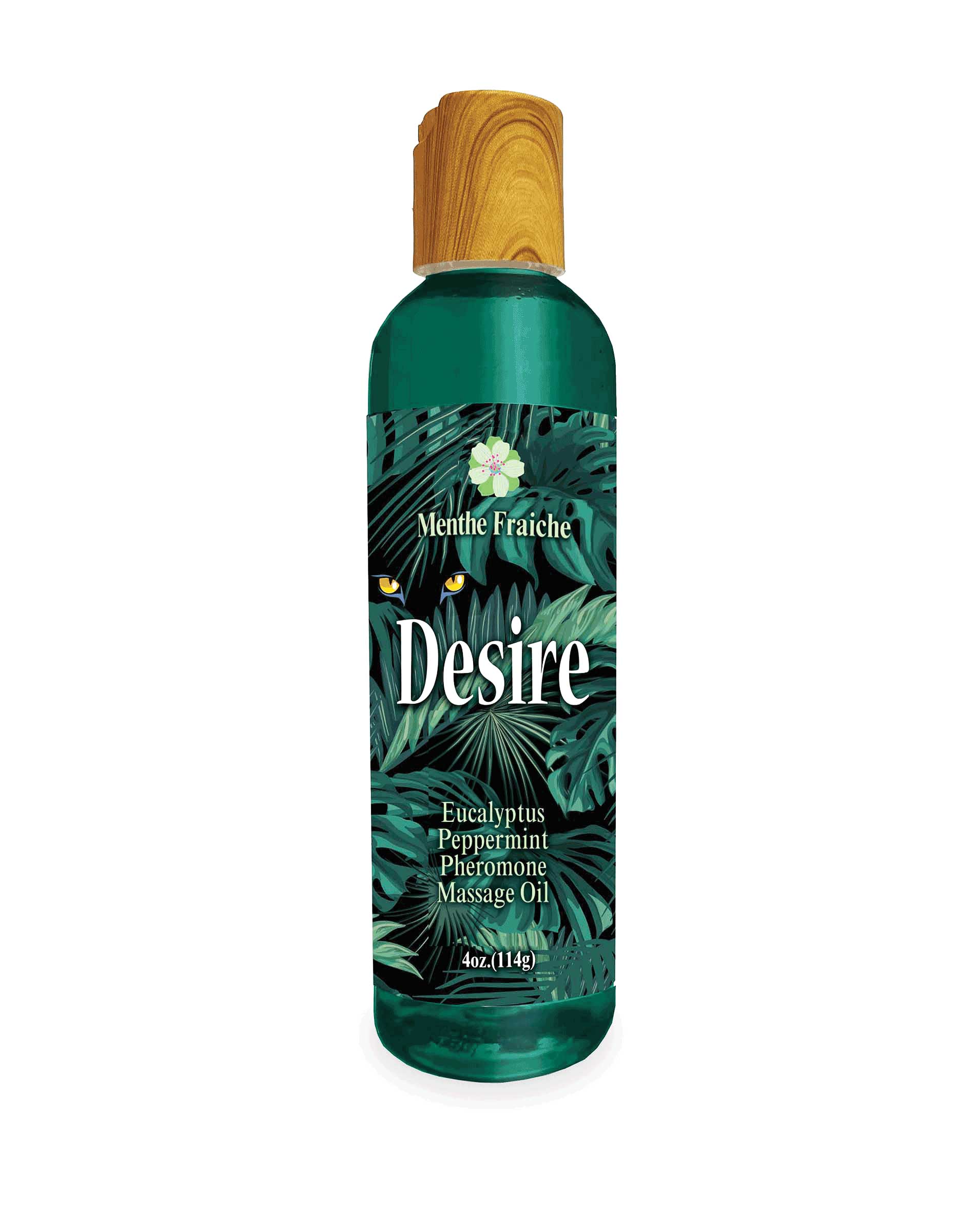 "Desire Pheromone Massage Oil 4 Oz - Eucalyptus and Peppermint LG-BT701"