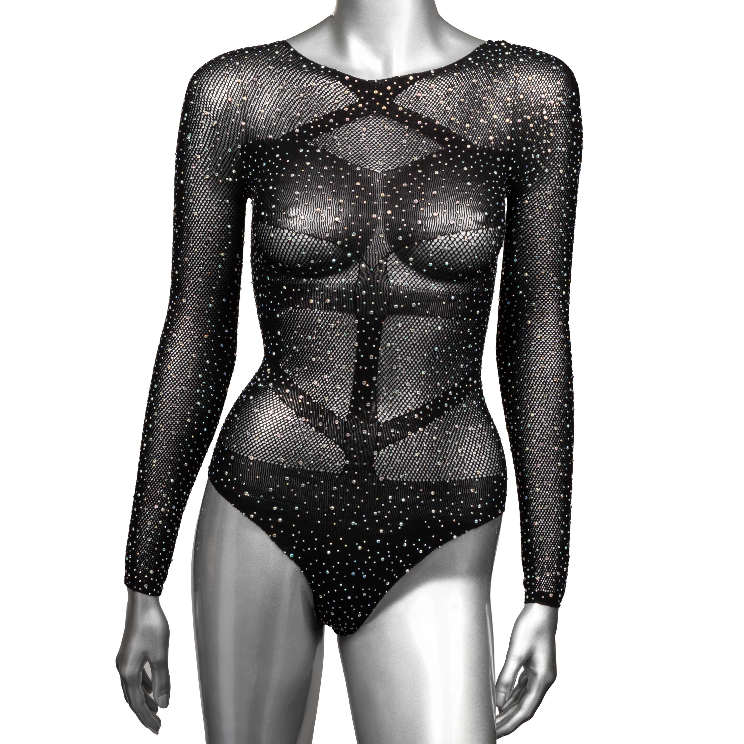 "Radiance Long Sleeve Body Suit - One Size - Black SE3002153"