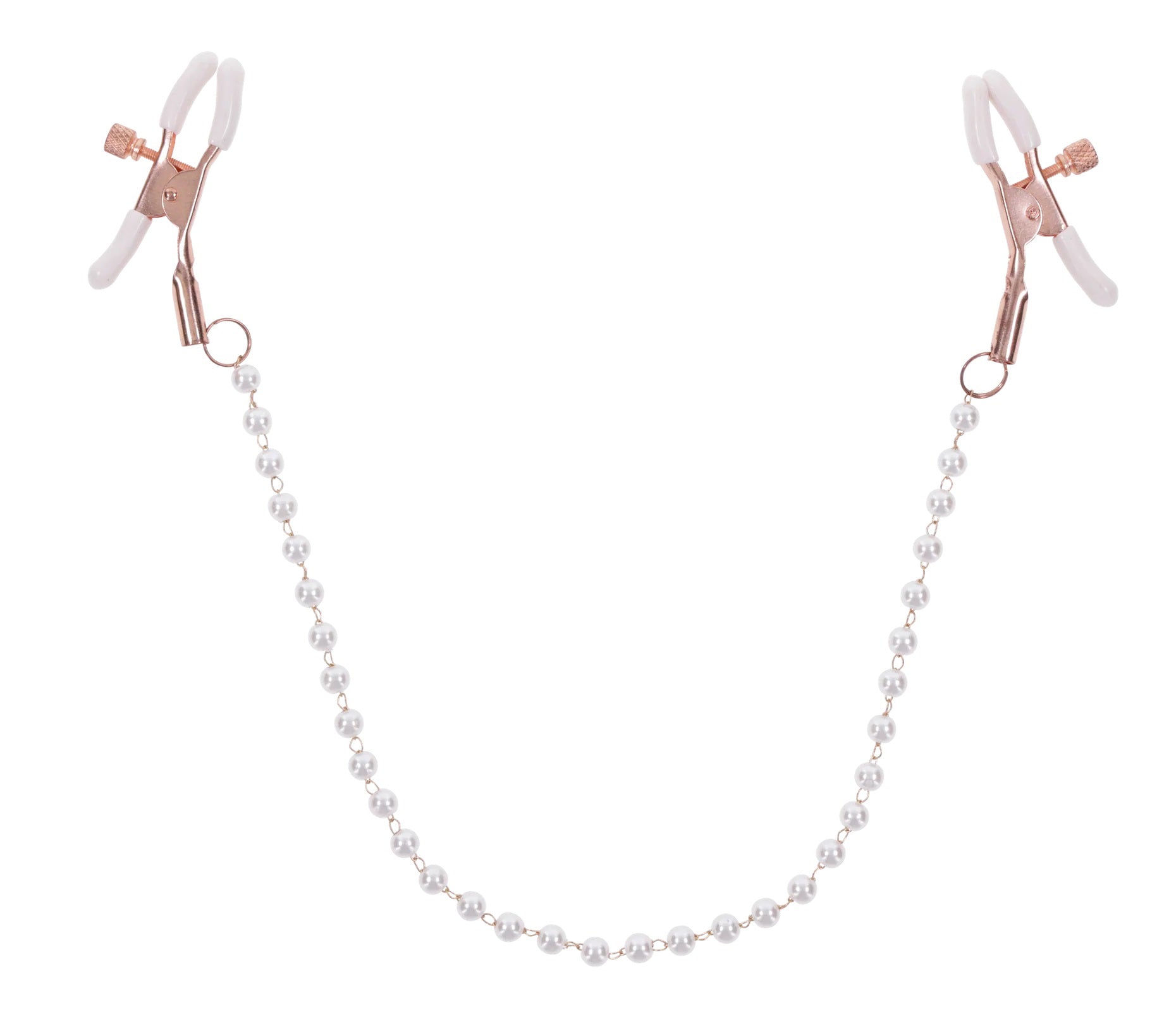 "Peaches N Creame Pearl Nipple Clamps - Pink SS09964"