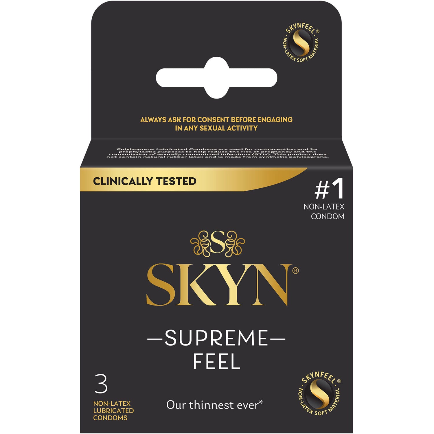 "Skyn Supreme Feel 3 Count Condoms PM00166"