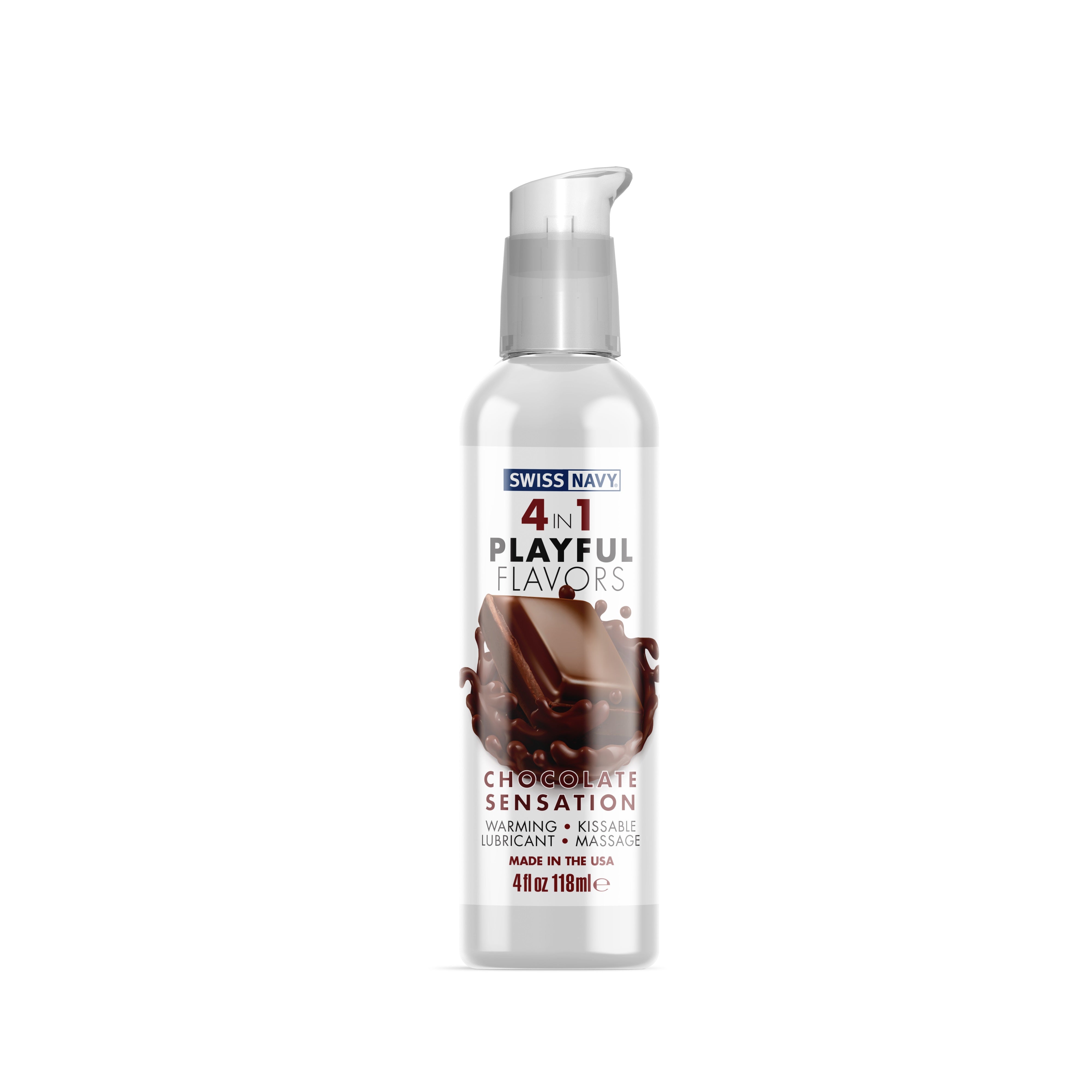 "Swiss Navy 4-in-1 Playful Flavors - Chocolate Sensation - 4 Fl. Oz. MD-SN4N1FCS4"