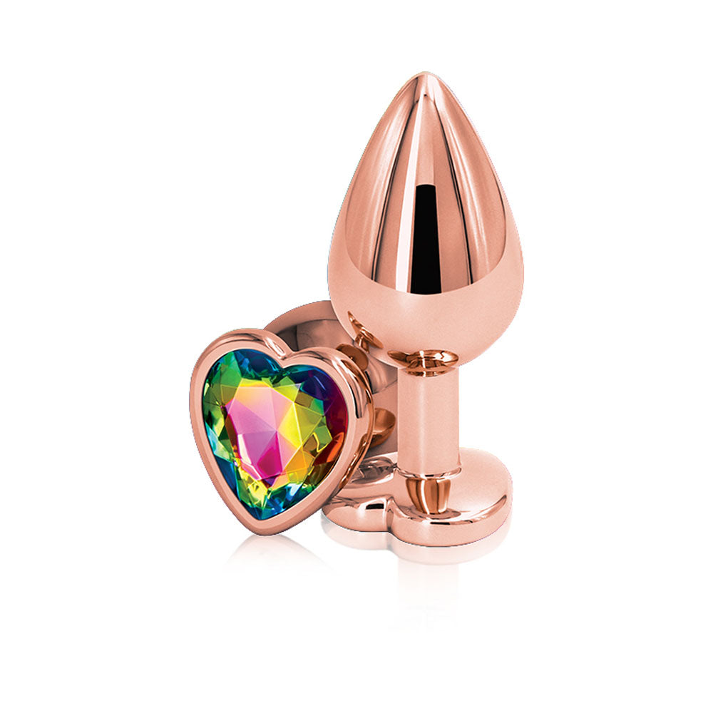 "Rear Assets - Rose Gold Heart - Medium - Rainbow NSN0963-29"