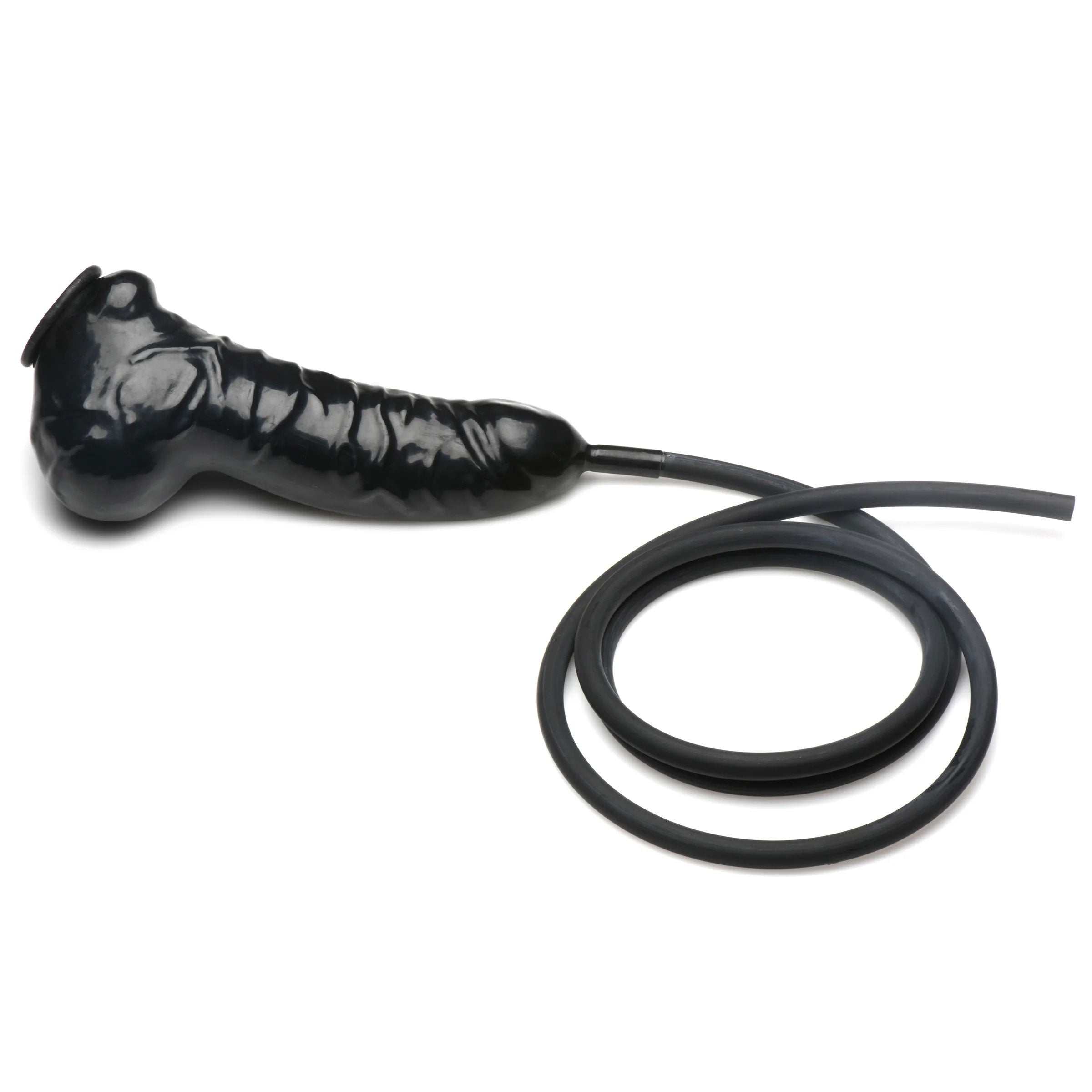 "Guzzler Realistic Penis Sheath With Tube - Black MS-AH109-BLK"